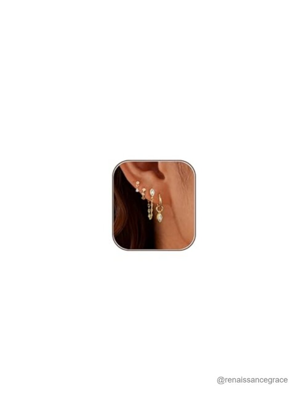 Dainty 14K Gold Plated Earring Stack, Hypoallergenic Huggie Hoop Set, Trendy